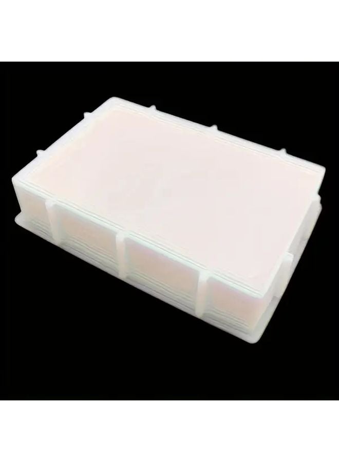 White Large Square Silicone Baking Mold Heat Resistant Up To 428F For Soap Cake Bread - Image 1