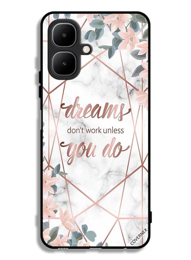 Covernex Infinix Smart 10 Protective Case Cover Dreams Don't Work Unless You Do