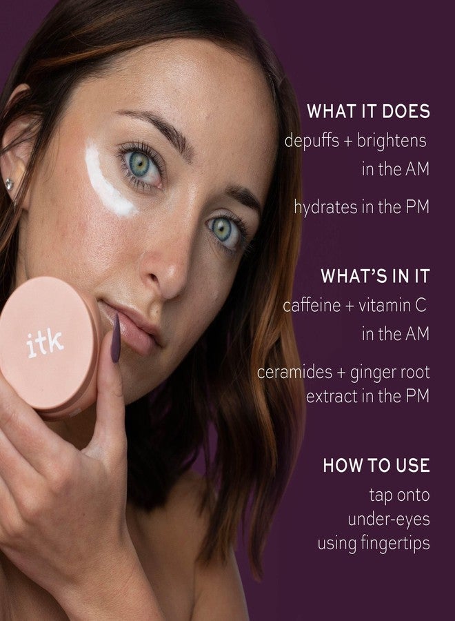 ITK Skincare Eye Cream Set - Caffeine Infused Under Eye Stick + Anti Aging Day + Night Eye Cream with Vitamin C and Ceramides - Brighten + Depuff - Hydrate, Firm + Reduce Puffiness - Skincare Set - Image 3