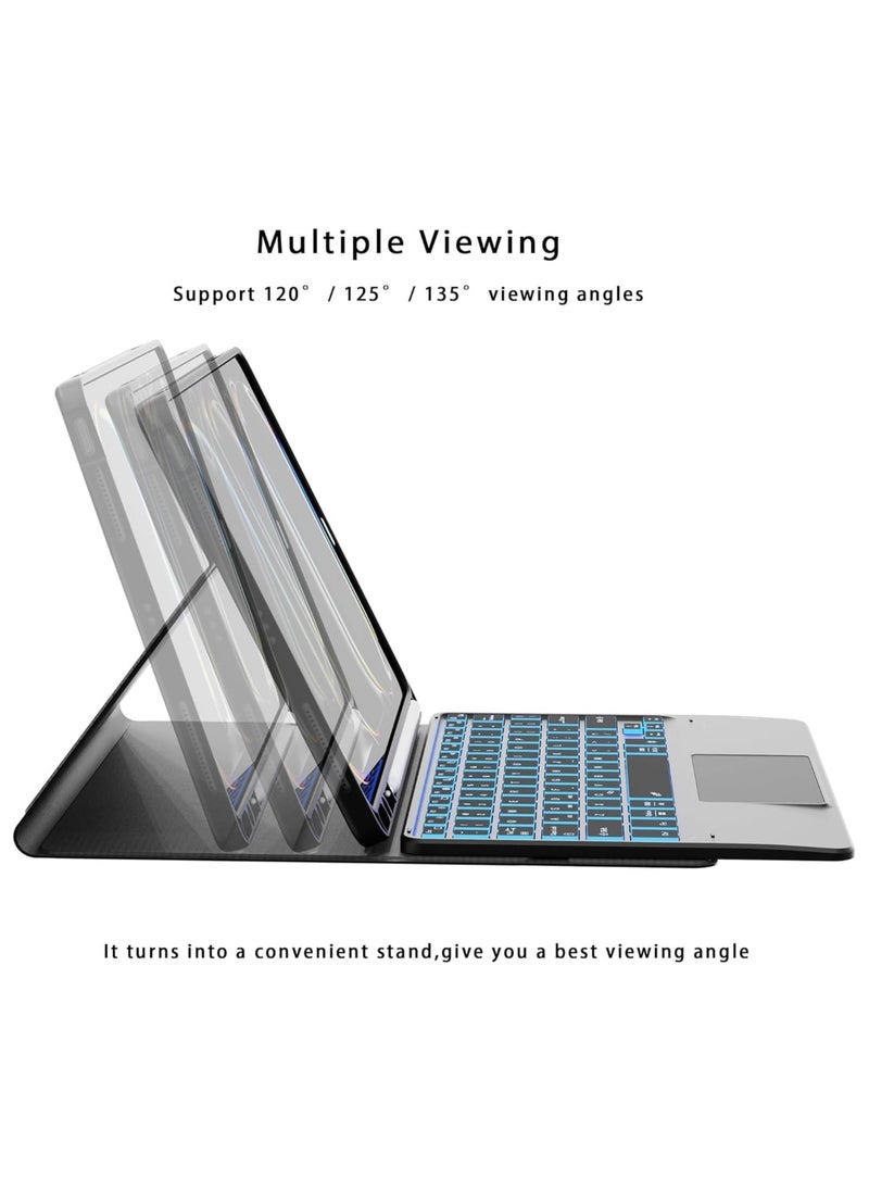 TWEGGON Keyboard Case with Touchpad for Apple iPad Pro 11" M4 2024 Builtin Pen Holder Black  - Image 4