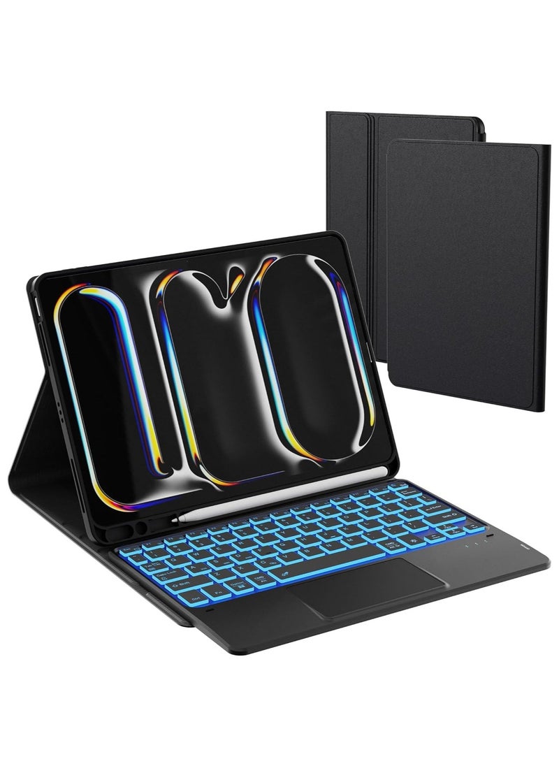 TWEGGON Keyboard Case with Touchpad for Apple iPad Pro 11" M4 2024 Builtin Pen Holder Black  - Image 1