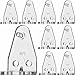 Cutelec Cutelec 10pcs Hold Down Bracket for 1" Mini Blinds Bottom Rail Hold Clips Clear PC on Faux Wood Blinds, Pleated Shades,  - Image 2