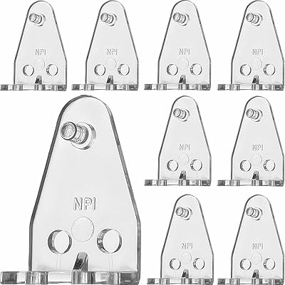 Cutelec Cutelec 10pcs Hold Down Bracket for 1" Mini Blinds Bottom Rail Hold Clips Clear PC on Faux Wood Blinds, Pleated Shades,  - Image 1