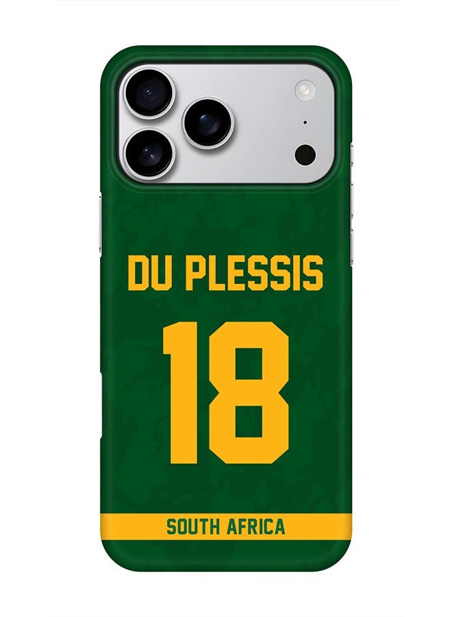Stylizedd For iPhone 17 Pro Max,Case, [Compatible with MagSafe] Magnetic cover Slim fit Protection Matte, - South Africa Faf du Plessis, Jersey No 18