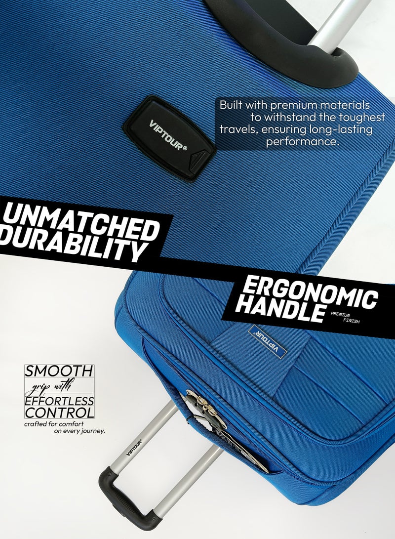 فيبتور مجموعة أمتعة من 4 قطع، حقيبة عربة متينة بعجلتين، قفل رقمي ومقبض تلسكوبي ثلاثي المراحل - Image 3