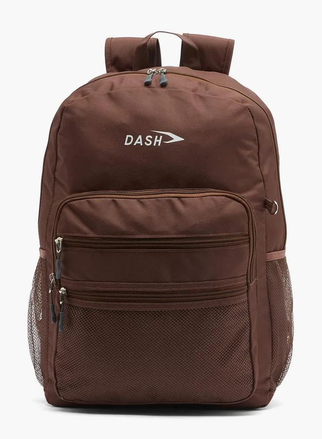 Dash BROWN Solid 2-Piece School Backpack Set For Kids 13 Years+ With Pencil Pouch  | Best Price UAE