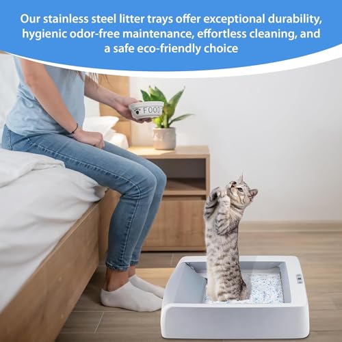 COSPARX Stainless Steel Reusable Litter Tray Compatible with Petsafe Scoop-Free Self-Cleaning Cat Litter Boxes - Never Absorbs Odor, Stains, or Rusts (Stainless Steel Litter Tray) - Image 4