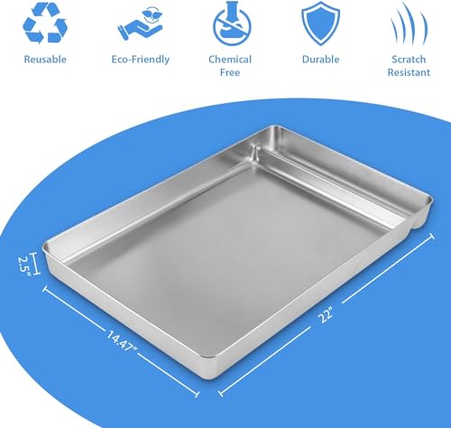 COSPARX Stainless Steel Reusable Litter Tray Compatible with Petsafe Scoop-Free Self-Cleaning Cat Litter Boxes - Never Absorbs Odor, Stains, or Rusts (Stainless Steel Litter Tray) - Image 5