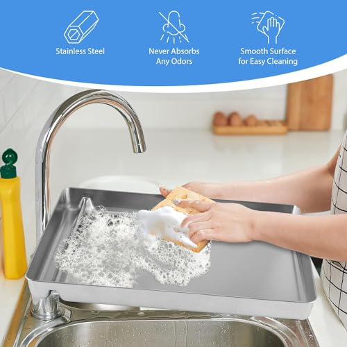 COSPARX Stainless Steel Reusable Litter Tray Compatible with Petsafe Scoop-Free Self-Cleaning Cat Litter Boxes - Never Absorbs Odor, Stains, or Rusts (Stainless Steel Litter Tray) - Image 3