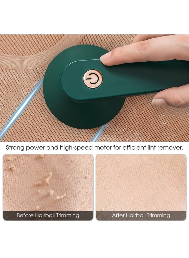 general Sweater Pill Remover Fabric Shaver USB Rechargeable Electric Lint Remover for Clothes 6 Leaf Blades Battery Operated Sweater Shaver for Lint Balls Furniture Couch Blanket - Image 4