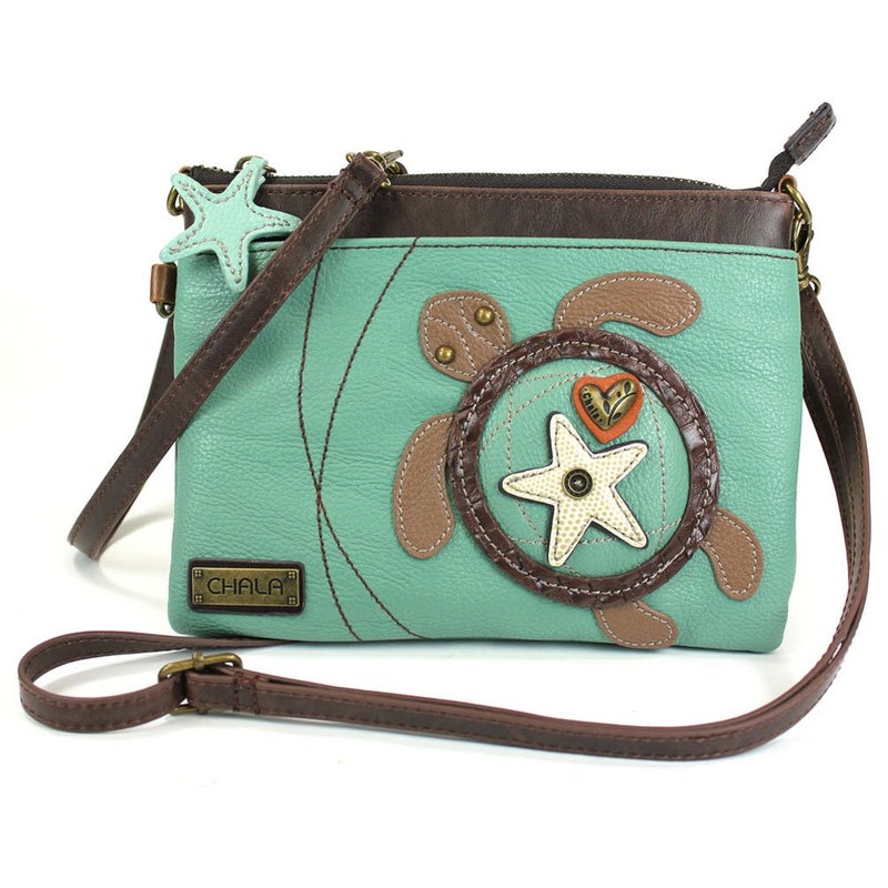 CHALA Mini Crossbody/Purse with Convertible Strap Stylish, Compact, Versatile - Turtle - teal - Image 4