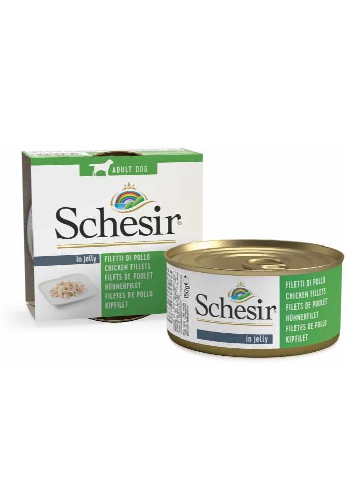 Schesir 10PC Dog Wet Food-Chicken Fillets 150g - Image 4