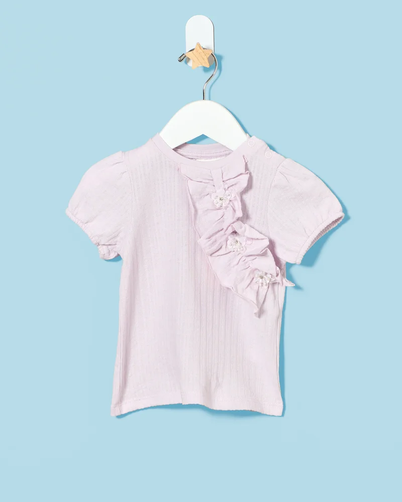 REDTAG Infant Girls Pink Embellished Dress