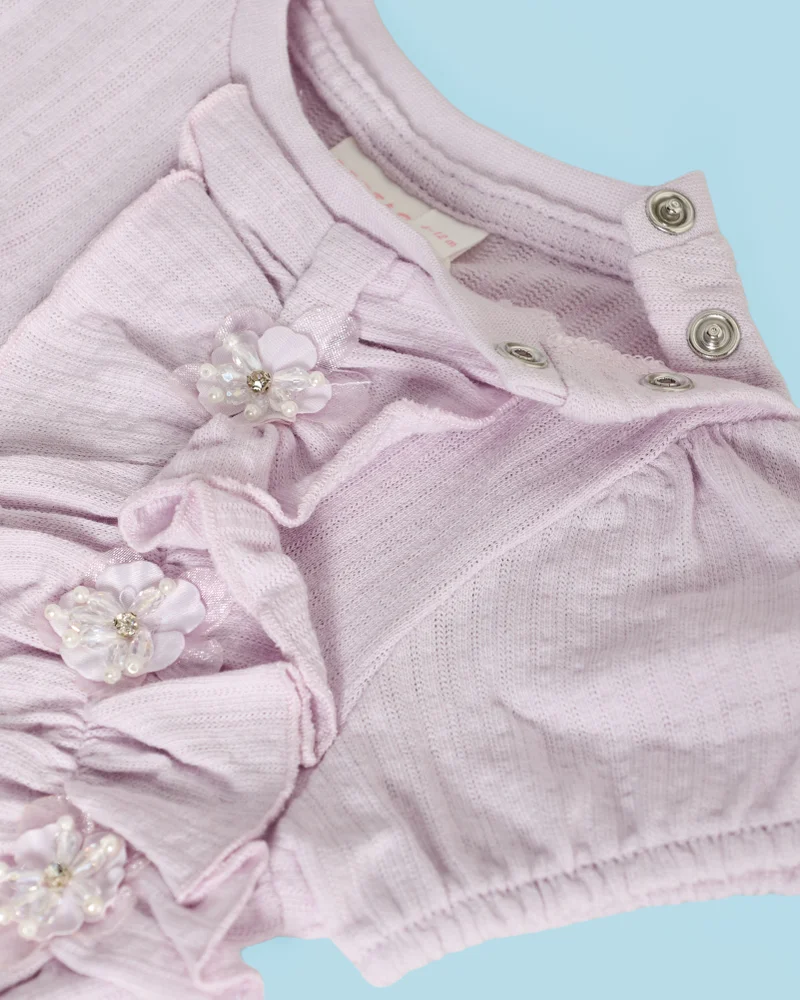 REDTAG Infant Girls Pink Embellished Dress