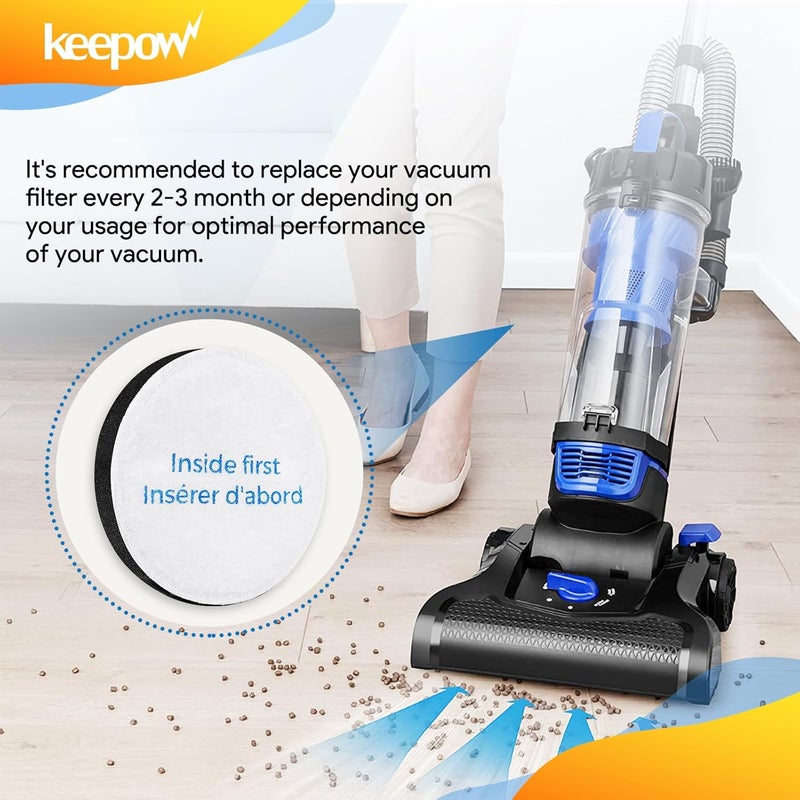 KEEPOW Vacuum Filter Replacement Compatible With Eureka Powerspeed NEU180 NEU180C NEU182A NEU182B NEU12CT NEU186 NEU188 NEU188A NEU190 NEU192A, E10s, E20 Plus, Part #E0202, 2 Pack - Image 5