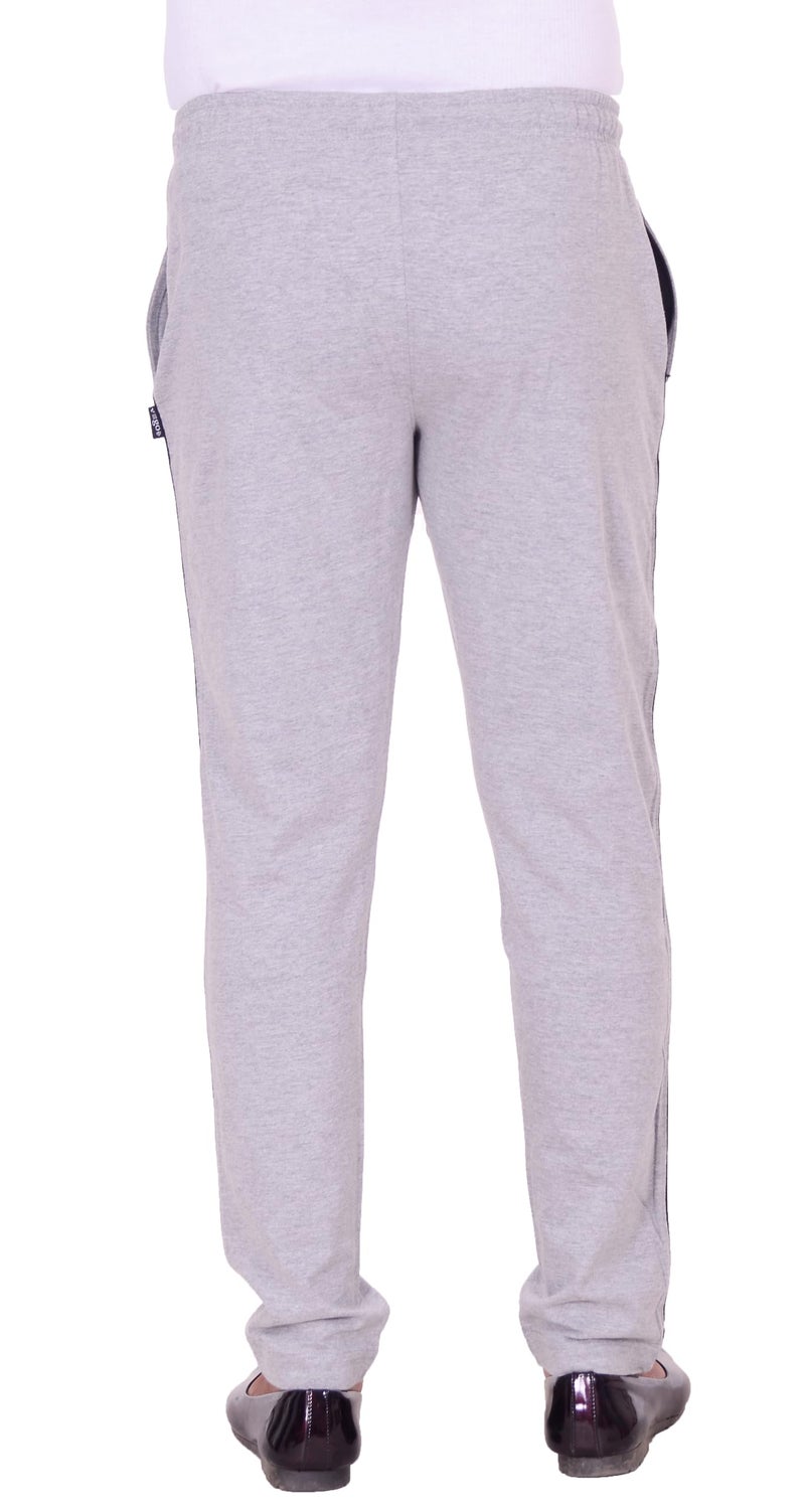 VEGO Men's Regular Cotton Blended Grey Plus Size Lower/Track Pants - Image 5