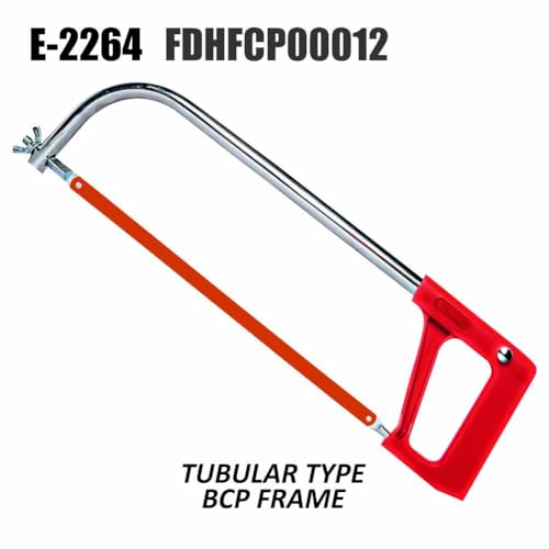 Eastman Hacksaw Frame 12 Inch Set Of 1Pcs, Powder Coated, Tubular Type BCP Frame Aari Cutter Saw Blade Cutting OF Wood, Pipe and Metal Red Color (E-2264) - Image 4