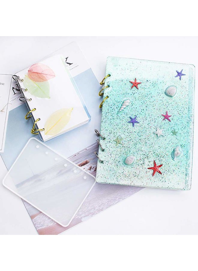 Tomorotec Note Book Cover Resin Mold, Clear Casting Epoxy Resin Molds Book Cover A6,A5,A7 with 36 PCS Book Rings and 2 PCS Bookmarks - Image 2