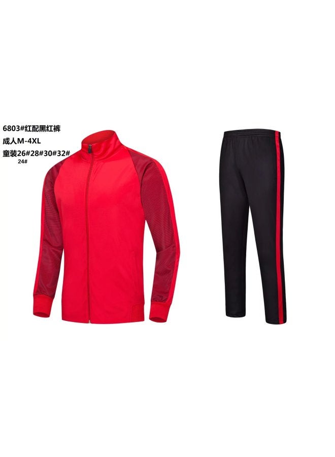 Football Jacket Appearance Training Suit Adult Children's Spring And Autumn Long Sleeve Football Suit Collar Jacket Set