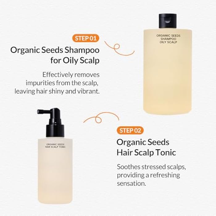 Whamisa Organic Seeds Shampoo for Oily Scalp, Fermented Ingredient Formula for Refreshing Cleanse, Balanced Oil Control, Scalp Conditioning, Flake Care, Korean Skin Care (490ml) - Image 5