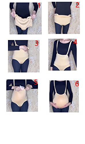 BIMEI Fake Pregnancy Belly Bodysuit Fake Belly Costumes not include the fake pregnant belly (L, Beige) - Image 5