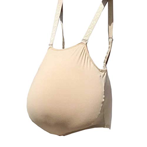 BIMEI Fake Pregnancy Belly Bodysuit Fake Belly Costumes not include the fake pregnant belly (L, Beige) - Image 1