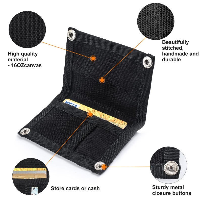 ‎KOSIBATE Kosibate EDC Pouch, EDC Organizer, Mini Tool Pouch for Knife/Flashlight/Tactical Pen/Card-Men's Slim Pocket Organizer for Daily Carry (Black) - Image 4