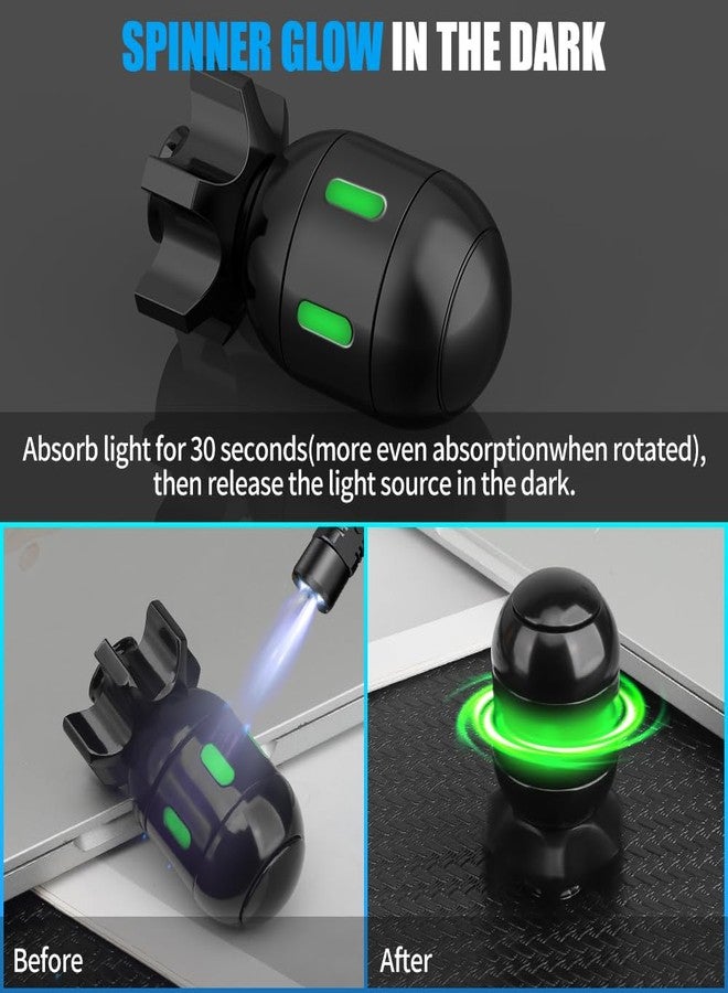 Amarlozn Atomic Bomb Fidget Spinner Toy, Transformable Metal Luminous Desk Toy Decor, EDC Fingertip Gyro, Stress Relief Gadget for Office Classroom Travel, Birthday Gifts for Adults Dad Teens Men Boys - Image 4