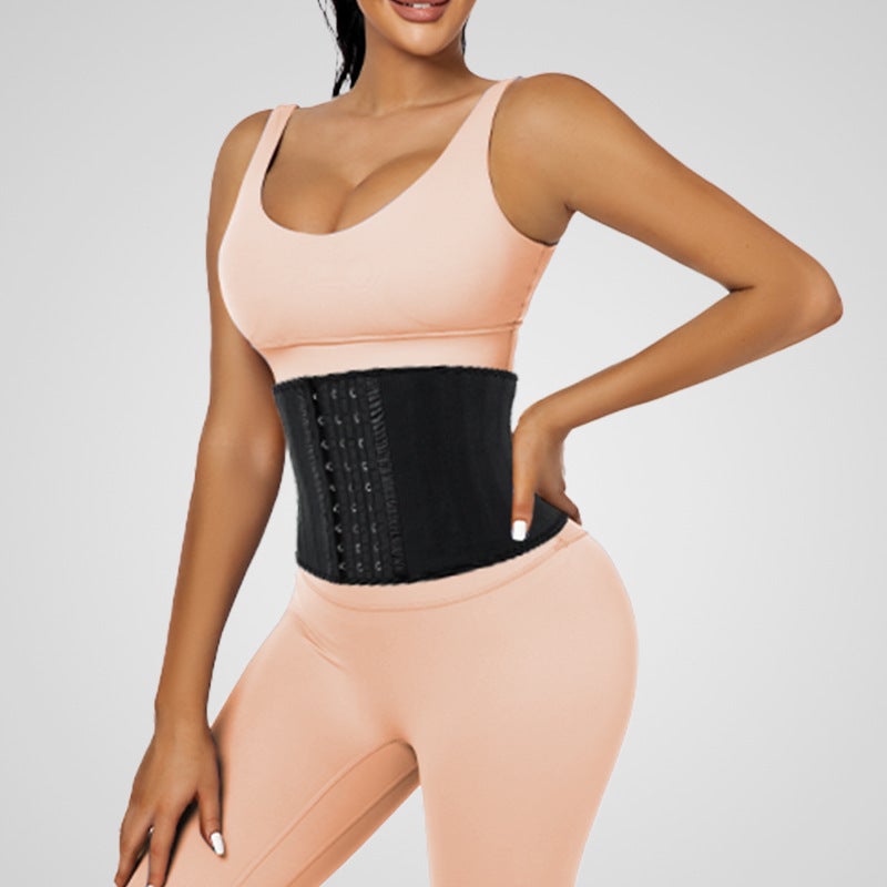 Sale 18Cm Ultra-Short 25 Steel Bone Strong Shaping Fitness Waist Matte Leather Rubber Belt - Image 4