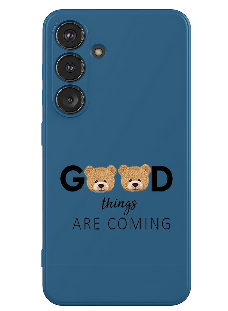 Theodor Protective Slim Fit Case Liquid Silicone Cover with Full Body Protection Anti-Scratch Shockproof Case For Samsung Galaxy S25 (Blue) - Good thingsa are coming - Image 1