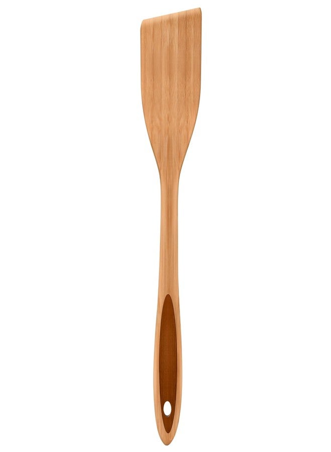 LorisArm 12" inch Bamboo Spatula Turner, Solid Kitchen Spatula Turner, Egg Scraper, Wood Cooking Utensil, Kitchen Spatulas for Baking, Flipping, Serving, Scraping & Turning. - Image 2