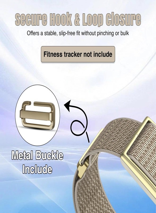 DADO Replacement Nylon Watch Band Compatible with Polar Loop Fitness Tracker – Breathable Sport Strap, Adjustable Hook & Loop Closure, Lightweight Wristband for Men & Women (Beige) - Image 4