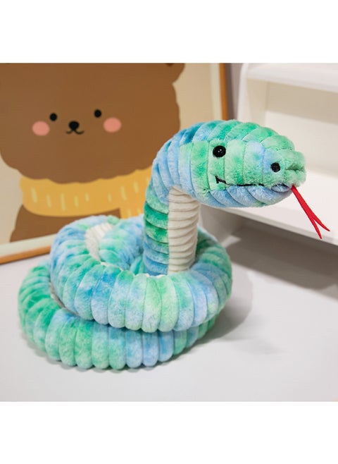 Snake Series Doll Plush Toy Year Of The Snake Mascot Multicolor Python Ornaments Children's Toys Cross Border-Color:Emerald Pattern Snake-Height:180cm [about 0.55kg]