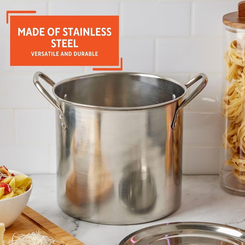 Imusa USA Stainless Steel Stock Pot with Lid 16-Quart, Silver - Image 3
