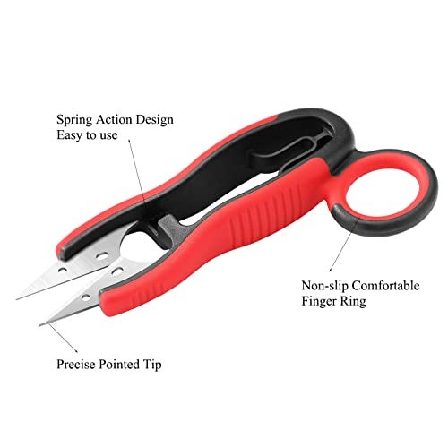 LIVINGO Professional Sewing Scissors Set: 8.5” Heavy Duty Sharp Titanium Coated Forged Stainless Steel Fabric Scissors, 4.5” Small Detail Embroidery Scissors, 5” Thread Snips, Comfort Grip, 3 Pack - Image 4