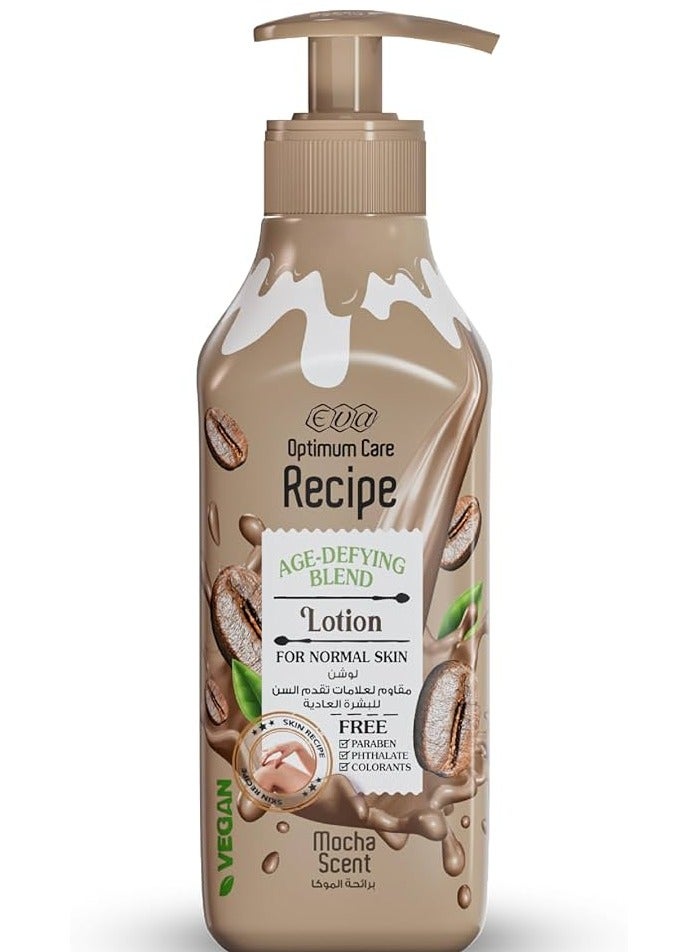 Eva Optimum care Recipe Age Defying Blend lotion for Normal skin - Mocha Scent 370 Ml