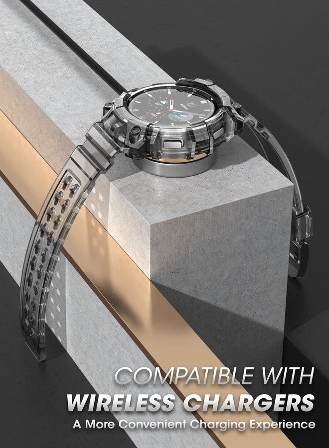سوبكيس جراب SUPCASE [سلسلة Unicorn Beetle Pro] لساعة Galaxy Watch 4 Classic [46 مم] (إصدار 2021)، جراب واقٍ متين مع أحزمة - أسود ثلجي - Image 4