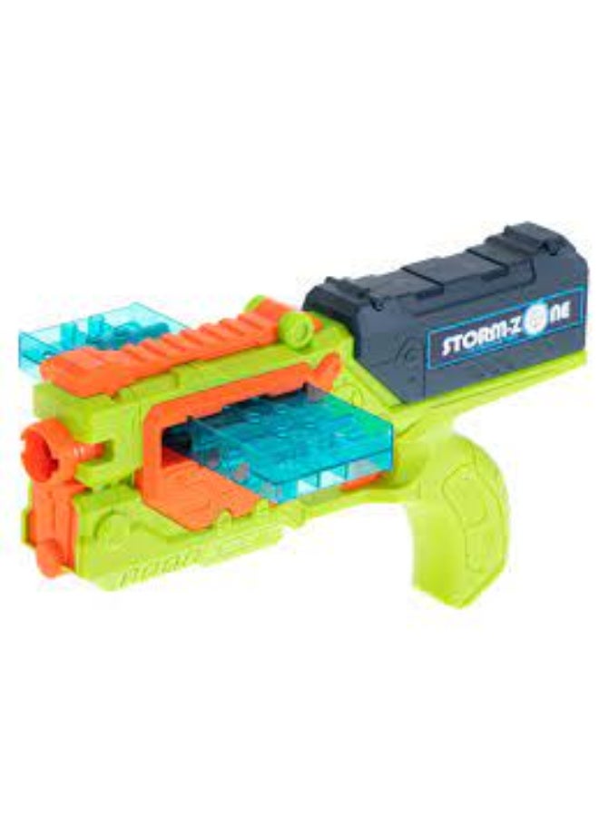 مسدس ألعاب مع ذخيرة رغوية، مجموعة ألعاب أطفال مع نظارات واقية وهدف للرماية، لون أخضر وبرتقالي - Image 4