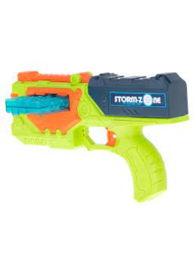 مسدس ألعاب مع ذخيرة رغوية، مجموعة ألعاب أطفال مع نظارات واقية وهدف للرماية، لون أخضر وبرتقالي - Image 2