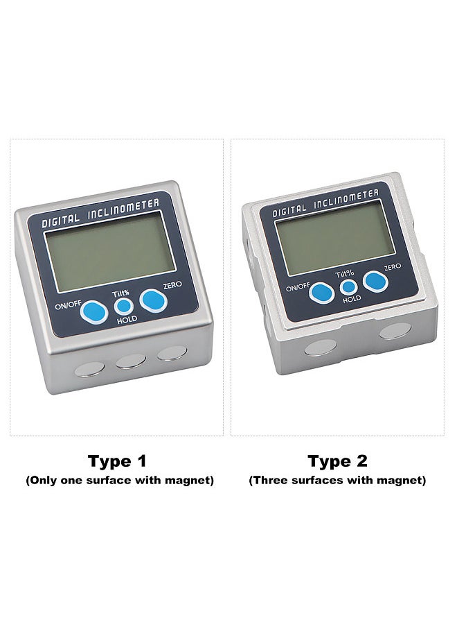 Multi-functional Digital Inclinometer Zinc Alloy Shell 360° Electronic Protractor Mini Digital Angle Gauge with Magnet