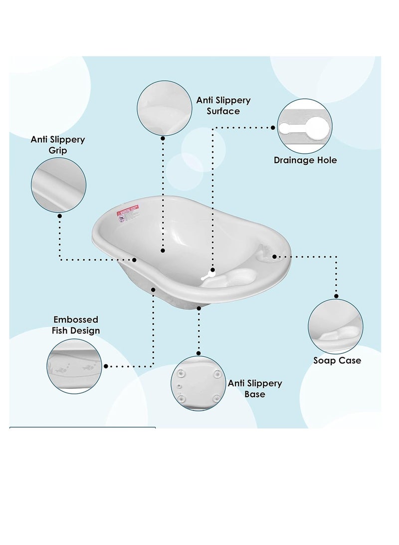 STAR BABiES Sunbaby Pack of 2 (Sunbaby Splash Bathtub with Bath Support) - White/Blue - Image 3