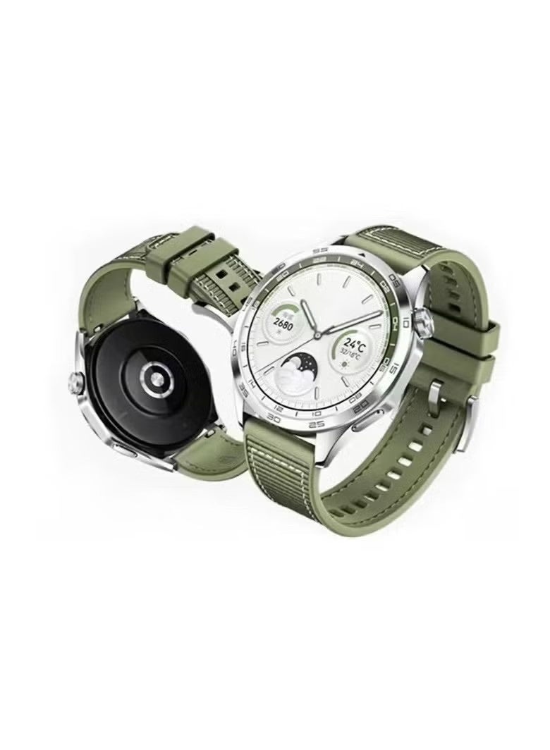 For Huawei GT5/GT4/GT3pro Watch with Silicone Nylon Wristband Braided Resurrection Watch with 46mm Blue/Green（22mm） - Image 2