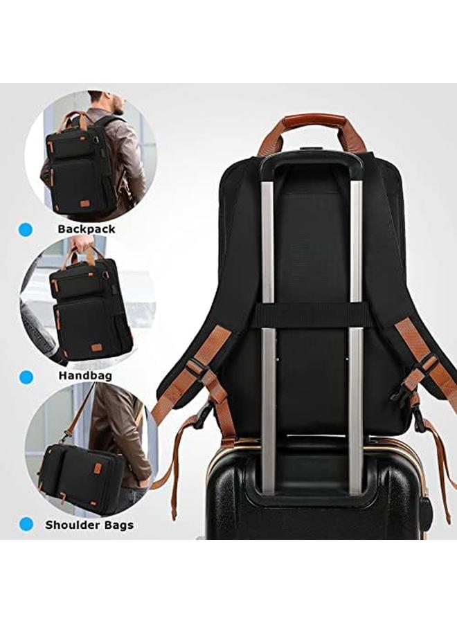 erorex Laptop Backpack Extendable Messenger Bag Shoulder Bag Convertible Lightweight Brifecase For Business Travel And School Fits Up 15.6 Inch Laptop And Tablet For Men Women  - Image 5