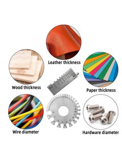 Excefore Stainless Steel Wire Metal Sheet, Standard Wire Welding Gage, Round Cable Sheet Stainless, Standard Thickness Metal Gauge, Wire Thickness Gauge for DIY, Construction, Decoration  - Image 4