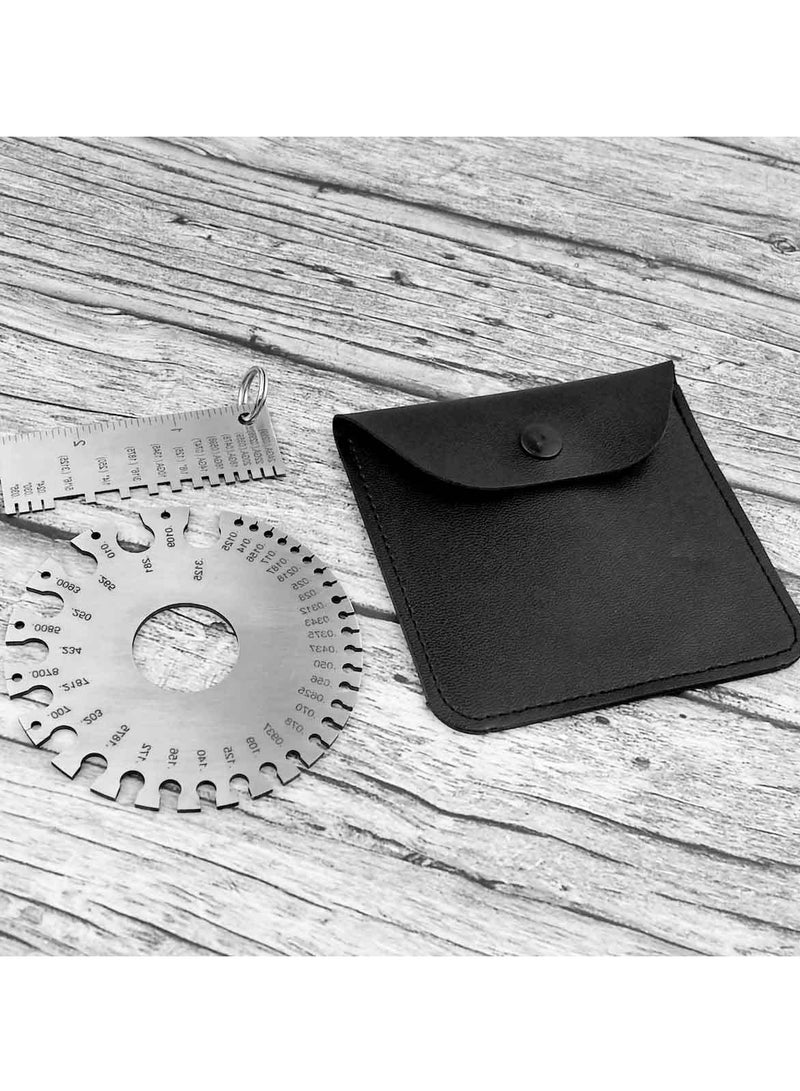 Stainless Steel Wire Metal Sheet, Standard Wire Welding Gage, Round Cable Sheet Stainless, Standard Thickness Metal Gauge, Wire Thickness Gauge for DIY, Construction, Decoration