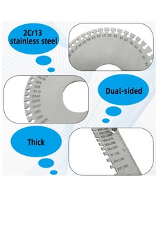 Excefore Stainless Steel Wire Metal Sheet, Standard Wire Welding Gage, Round Cable Sheet Stainless, Standard Thickness Metal Gauge, Wire Thickness Gauge for DIY, Construction, Decoration  - Image 2