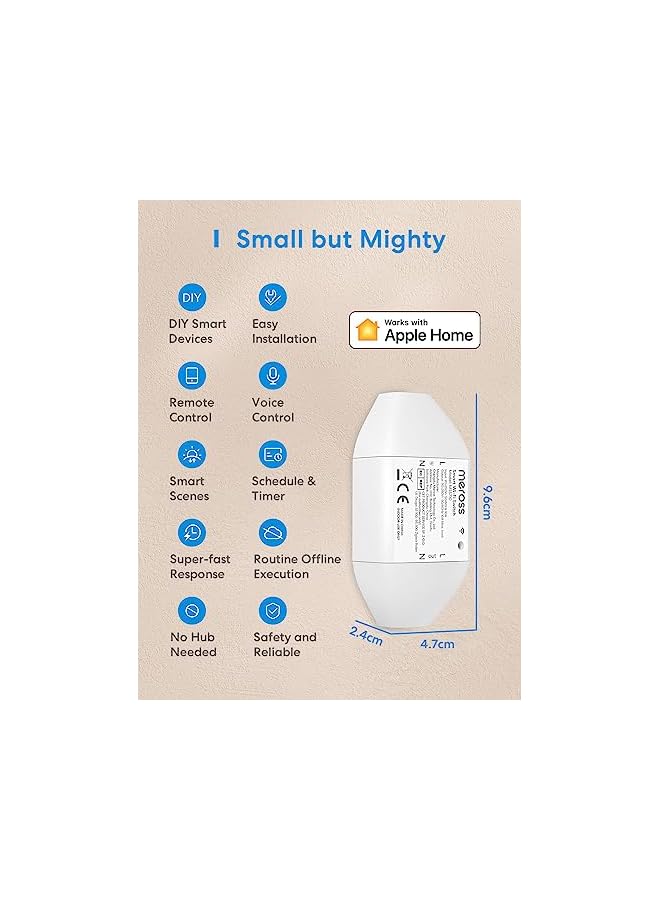 promass WiFi Smart Switch Works with Apple HomeKit, DIY Smart Switch Module Remote and Voice Control Compatible with Alexa, Google Home, SmartThings, DIY Smart Switch for Electrical Appliances 2 Pack - Image 5