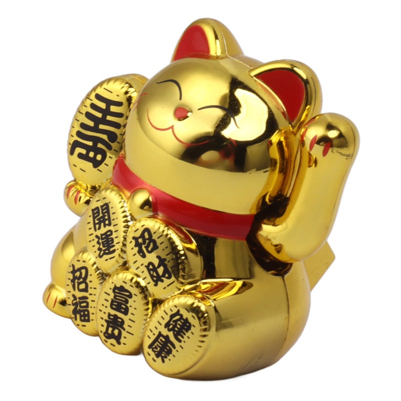 Solar Powered Lucky Cat: Mini Plastic, Auto-Waving Hand, Wealth Luck Symbol - Cute Vivid Design, Solar Waving Cat for Home, Car, Office Desk Decor - Image 5