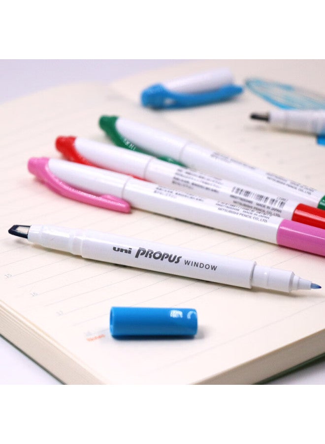 Uni Mitsubishi Dual-tip Highlighter Pen, Student Homework Journal Drawing Marker Pen, Colorful Pen, Fine 0.4mm Thick 4mm, Pus-103t, 1 Pen/pack, Green - Image 5