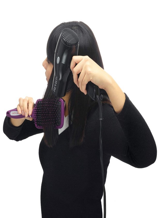 Revlon Straight & Smooth Soft Touch Paddle Hair Brush Set, Black + Berry - Image 3
